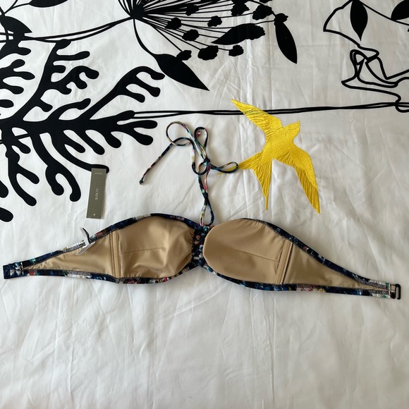 J.Crew Watercolor Floral Bandeau Bikini Top - Picture 5 of 6